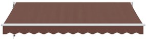 Toldo retrátil automático 350x250 cm castanho