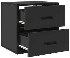 Mesa de cabeceira de parede 40x31x39,5 cm preto