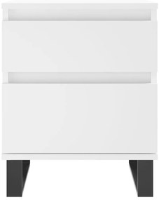 Mesas de cabeceira 2pcs 40x35x50 cm derivados de madeira branco