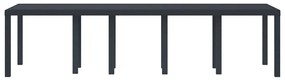 Mesa de Jardim vidaXL Antracite 300x100x73 cm Poly Rattan