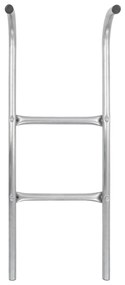 Escada de 2 degraus para trampolim 72 cm aço prateado (adequado para 6