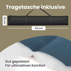 Cama Rede decanso Jardim com armação metálica para rede, capacidade de carga até 200 kg Azul