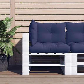 Almofadões p/ sofá de paletes 3 pcs tecido oxford azul-marinho