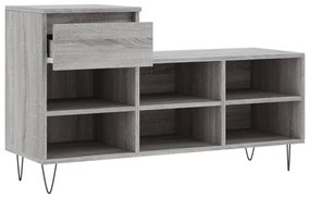 Sapateira 102x36x60 cm derivados de madeira cinzento sonoma