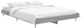 Estrutura cama 140x190 cm derivados de madeira cinzento sonoma
