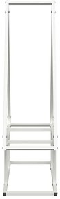 Suporte para lenha 80x25x90 cm aço laminado a frio branco