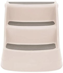 Escada dobrável 3 degraus para cães 50x38x38 cm plástico creme