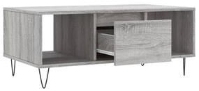 Mesa de centro 90x50x36,5 cm derivados madeira cinzento sonoma