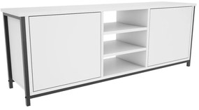 Móvel de TV Otis – Preto e Branco – 140 cm x 35,3 cm x 50,8 cm