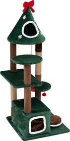 Árvore de Natal para Gatos, 77 x 62 x 137 cm, Sistema Anti-Tombamento, Verde