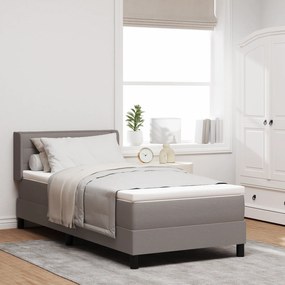 Cama Box Spring vidaXL com Colchão Taupe 80x200 cm Tecido, Design de C