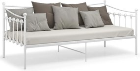 Sofá-cama 90x200 cm metal branco