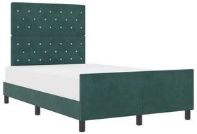 Cama vidaXL Verde Escuro 120x200 cm Veludo