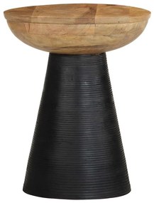 Mesa de apoio preto Ø37x45 cm madeira de mangueira maciça