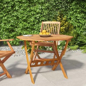 vidaXL Mesa de jardim dobrável 90x75 cm madeira de acácia maciça