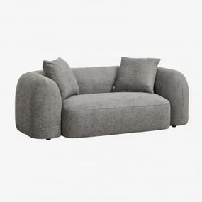 Sofá De 2 Lugares Em Chenille Coco Chenille Grossa Cinzento Granito - Sklum