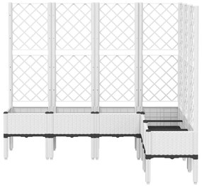 Vaso/floreira de jardim c/ treliça 160x120x142 cm PP branco