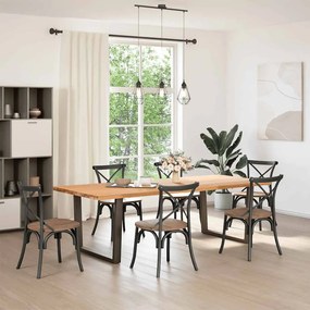 Pés para mesa de jantar em forma de V, 2 peças, antracite, 100x(72-73,