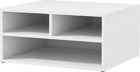 Organizador de secretária com 3 compartimentos para material de escritório e suporte para impressora, 47 x 40 x 22,5 cm  branco