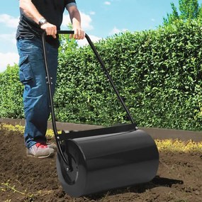 Rolo para relvado 63 cm 50 L preto