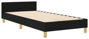 Cama Preta 90x200 cm em Tecido