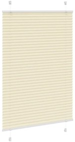 Creme Plissada Cega 95x100 cm Largura Tecido 94,4 cm Poliéster