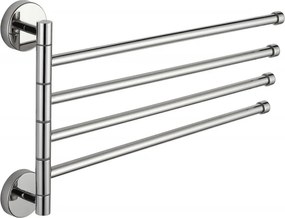Mexen suporte de toalha rotativo quádruplo, cromado - 7039244-00