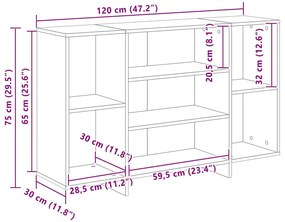 Buffet Madeira antiga 120 x 30 x 75 cm Madeira processada