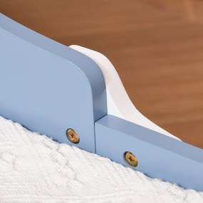 Cama Infantil "Estrelinha" – 143x74x59 cm – Azul e Branco