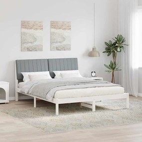 vidaXL Estrutura da Cama com cabeceira Branco 150 x 200 cm