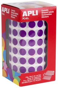 Rolo Autocolantes Redondo Roxo 10,5MM