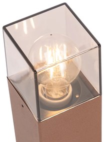 LED Candeeiro de pé exterior inteligente castanho ferrugem 50 cm com Wi-Fi P45 - Denmark Industrial