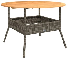 2 pcs conjunto sofás de jardim c/ almofadões vime PE cinzento