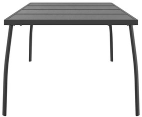 Mesa de jardim 200x100x72 cm malha de aço antracite