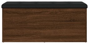 Banco arrumação 102x42x45cm derivados madeira carvalho castanho