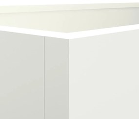 Vaso/floreira 62x40x39 cm aço laminado a frio branco