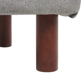 Poltrona reclinável com repousa-pés em tecido cinzento OLAND Beliani