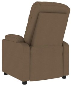 Poltrona de massagens reclinável tecido castanho