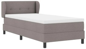 Cama Box com Colchão vidaXL Taupe 80x200 cm Tecido