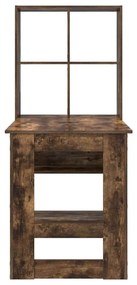 Mesa com prateleira com armazenamento Carvalho fumado 122 x 67 x 145 c