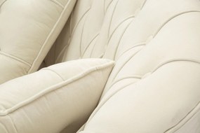 SOFÁ BUDAPEST DE 2 LUGARES COM ALMOFADAS CM 130X83X91 CREME