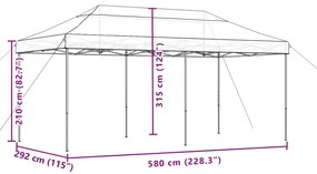 Tenda para festas pop-up dobrável 580x292x315 cm verde