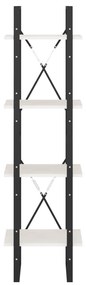 Estante com 4 prateleiras 40x30x140 cm pinho maciço branco