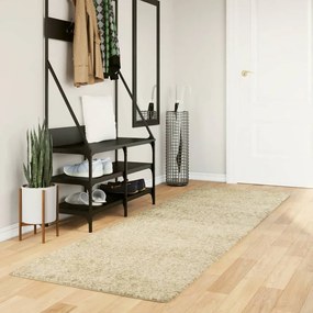 Tapete shaggy de pelo alto PAMPLONA 80x250 cm dourado