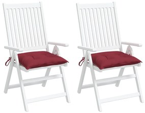 vidaXL Almofadões móveis de paletes 2 pcs tecido oxford vermelho-tinto