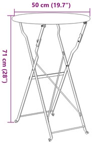 Mesa de Jardim Dobrável Light Mint Ø50x71 cm Aço