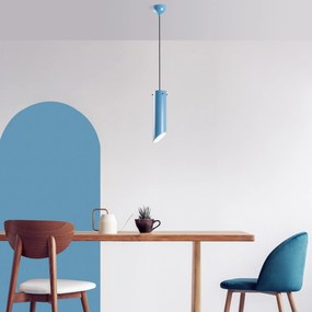 Candeeiro de Teto Kesikboru – Azul Claro – Ø8 h:28 cm