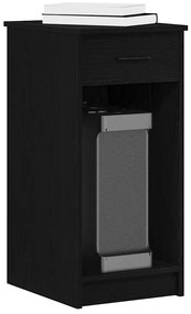 vidaXL Suporte torre de computador com gaveta 35x45x77 cm preto