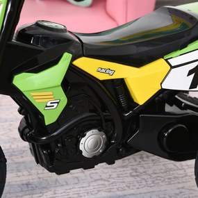 Moto infantil para crianças acima de 18 meses com 3 rodas Música e farol 71x40x51 cm Verde