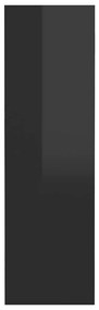 Sapateiras de parede 2pcs derivados de madeira preto brilhante
